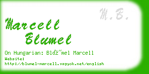 marcell blumel business card